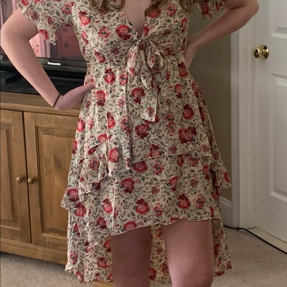 Floral high-low spring dress NWT. Nasty Gal size 10. - Picture 1 of 8